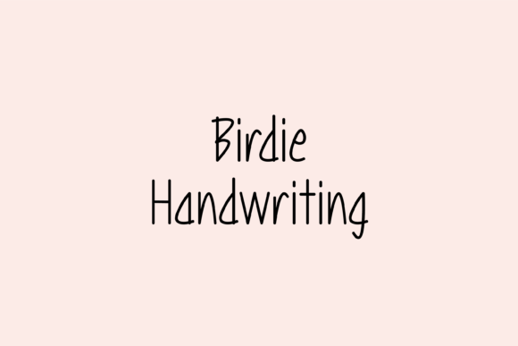 Birdie: A Friendly Handwritten Font