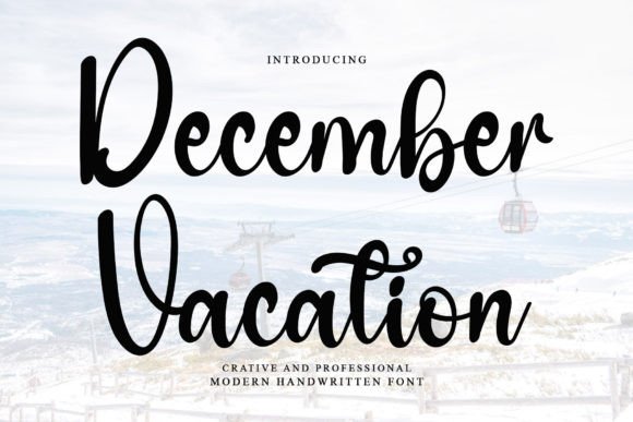 December Vacation Font: Elegant Script for Web Design