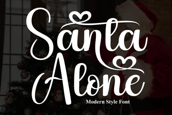 Santa Alone Font for Creative Projects