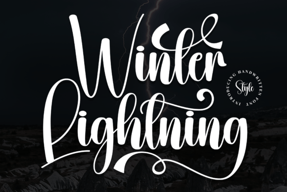 Winter Lightning Font: Elegant Script for Digital Marketing